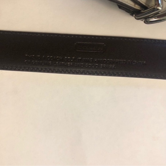 Coach‎ Cream Leather and Brass Belt Sz. S - Picture 5 of 6